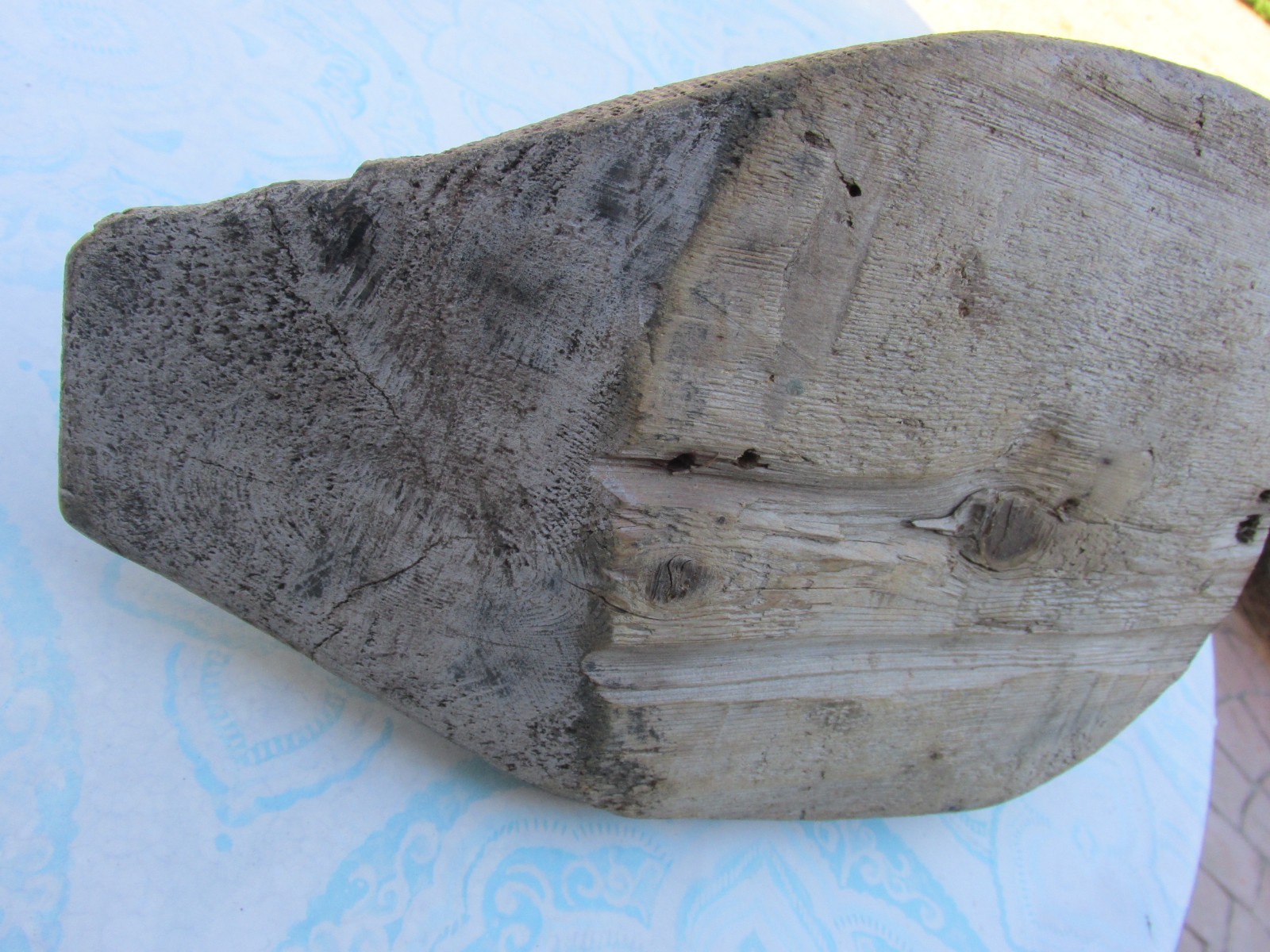 Primitive Solid Wood Duck Decoy Hand Carved Large Decoy