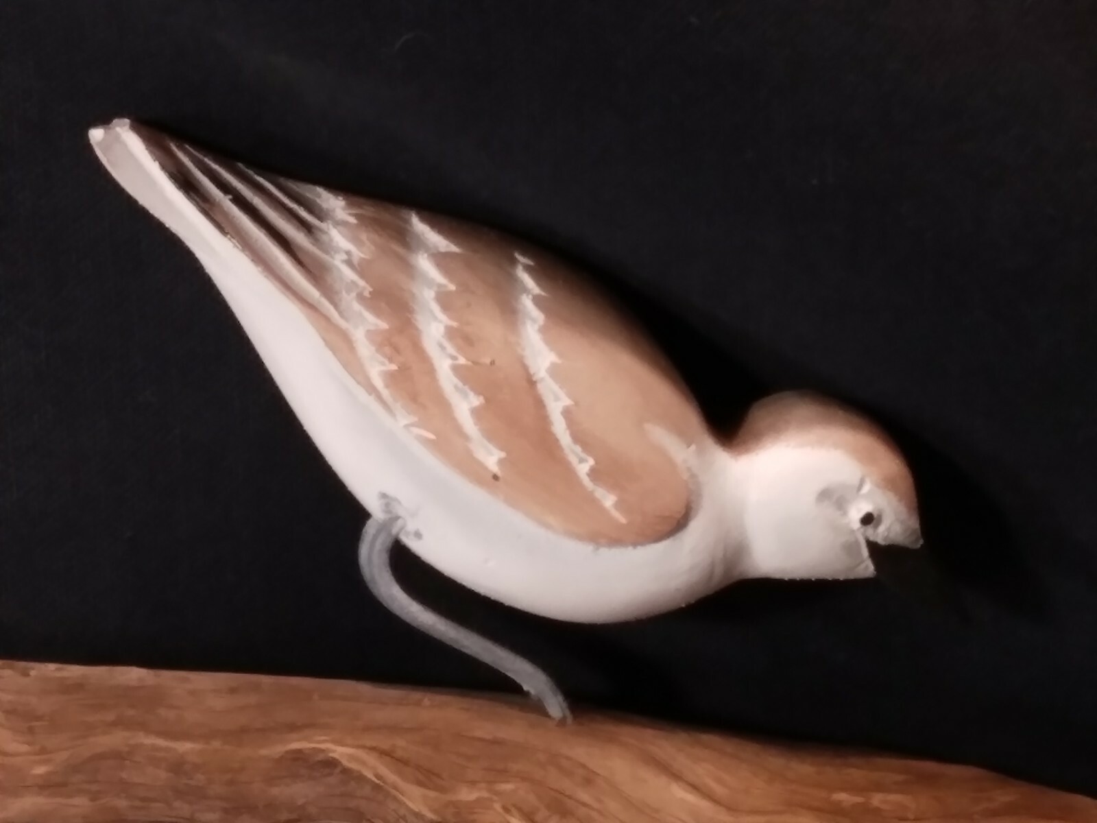 Large Sandpiper Shorebird Decoy Lazarus Paskalides Wood Carved Wall Art
