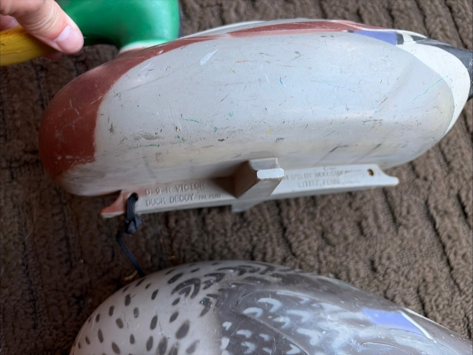 D-9 Victor Duck Decoy Mallard Pair Vintage 1967 Male/Female Woodstream Co USA