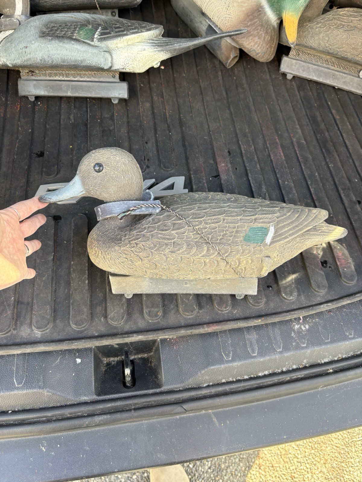 Flambeau Floating Mallard Duck Decoys w Line & Anchor Female Made In USA Decor
