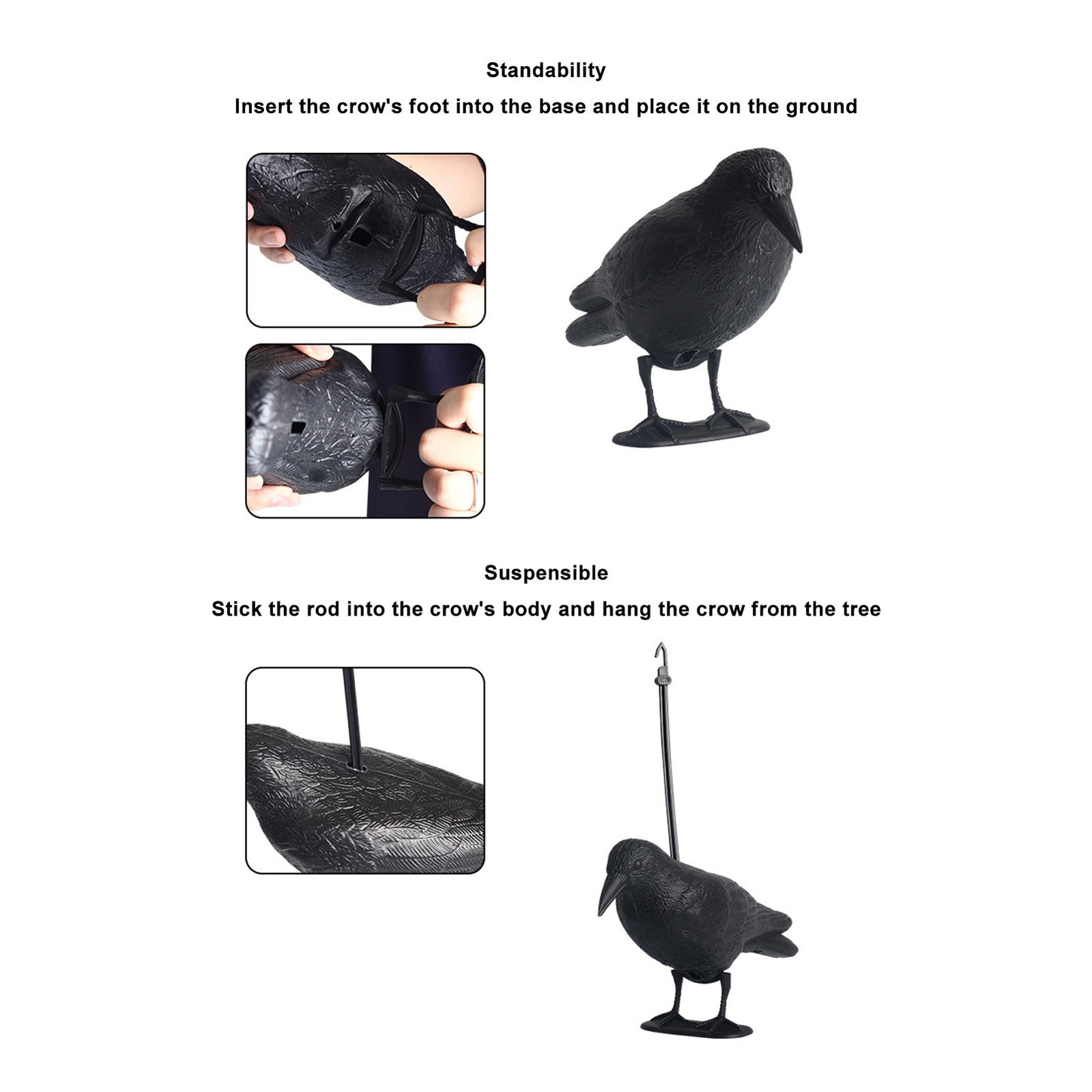 Crow Decoy For Outdoor Shooting Hunting New