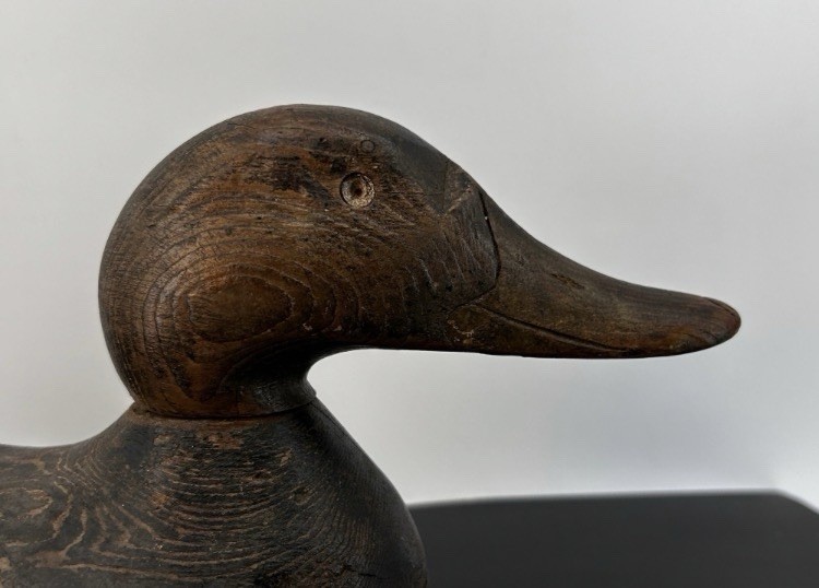 Pre -1905 Mason Premier Grade Black Hand Carved Duck Decoy (c. 1898–1904) RARE