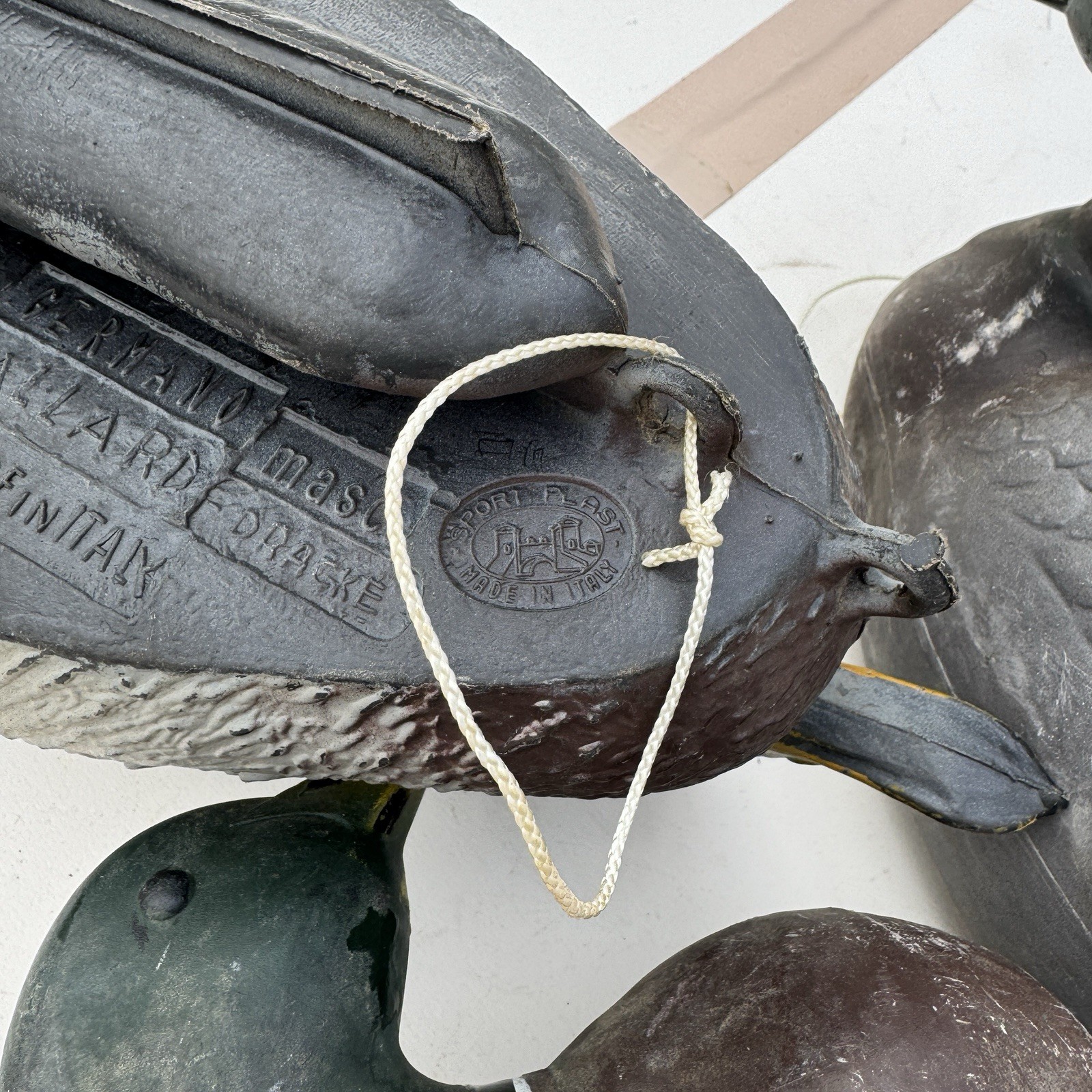 Lot of 3 Duck Decoys Sport Plast Germano Drake Mallard Feather Lite Deluxe Italy