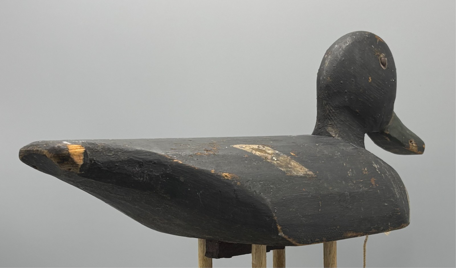 *ORIGINAL PAINT* EARLY 20TH CENT. PRIMITIVE **MAINE**BLUEBILL ANTIQUE DUCK DECOY
