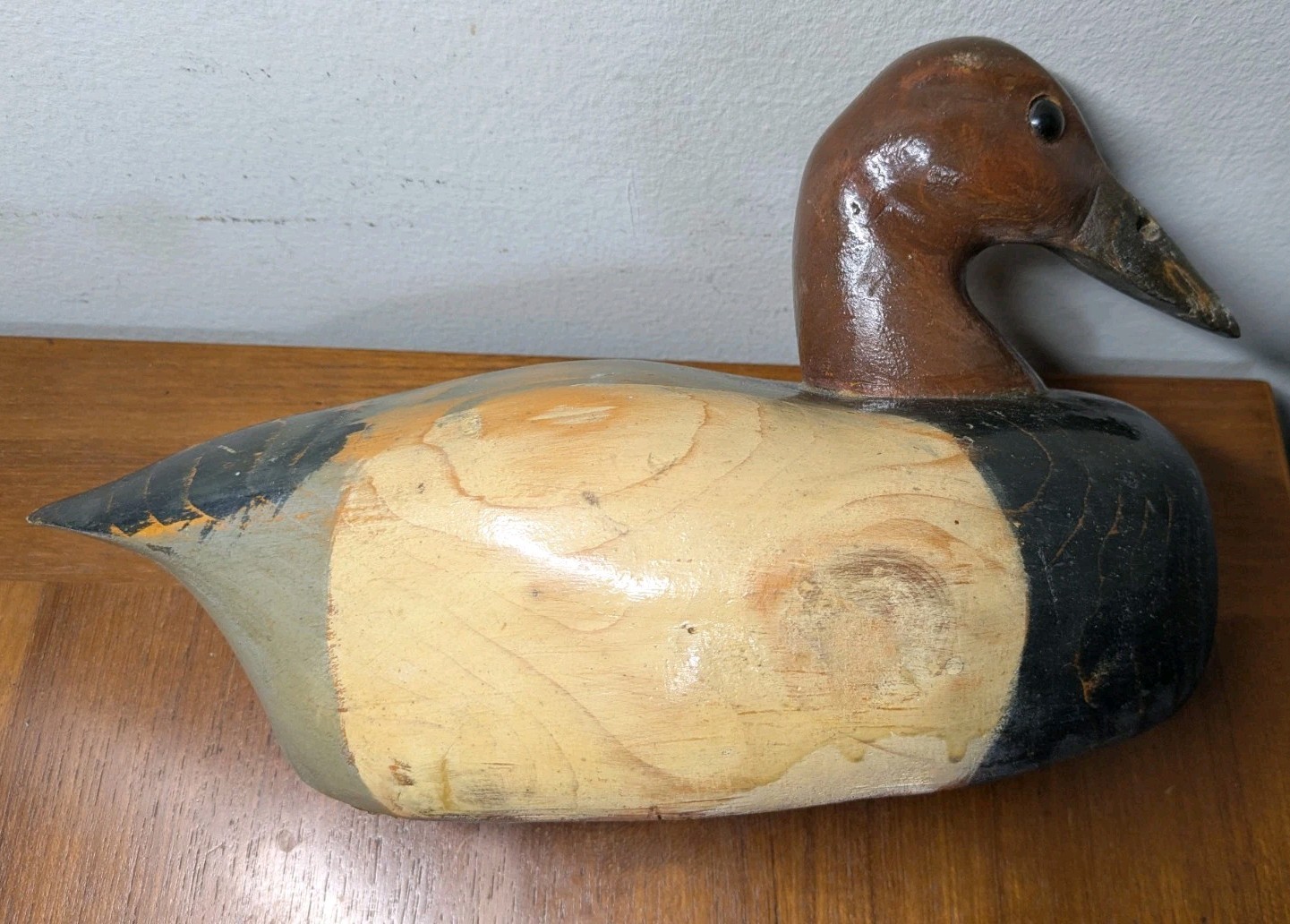 Vtg Hand Carved Charles Ross Signed Solid body Decorative Canvasback Decoy 1984