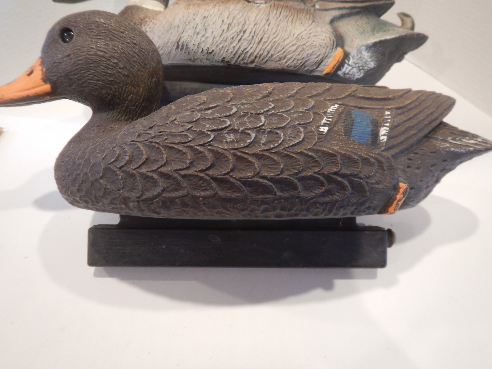 Vintage Flambeau Mallard Drake & Hen Duck Decoy Cabin Decor USA (L21)