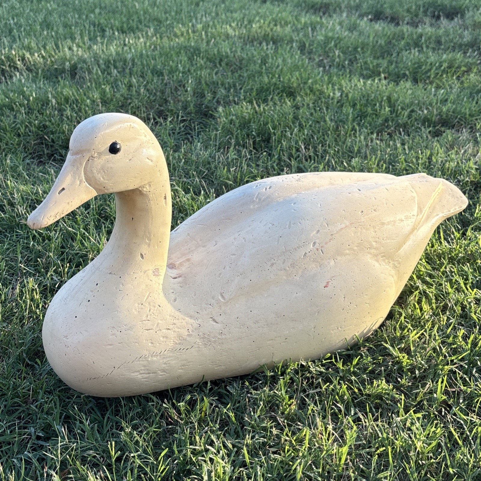 VTG Wood Resin Goose / Duck Decoy Large Holiday Decor Centerpiece 22”