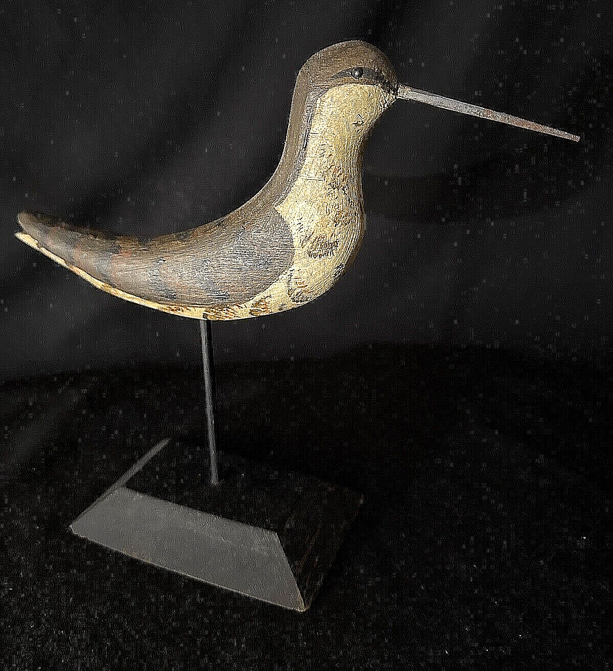 YELLOWLEGS SHOREBIRD DECOY PRIMITIVE FOLK ART ANTIQUE HUNTER CABIN