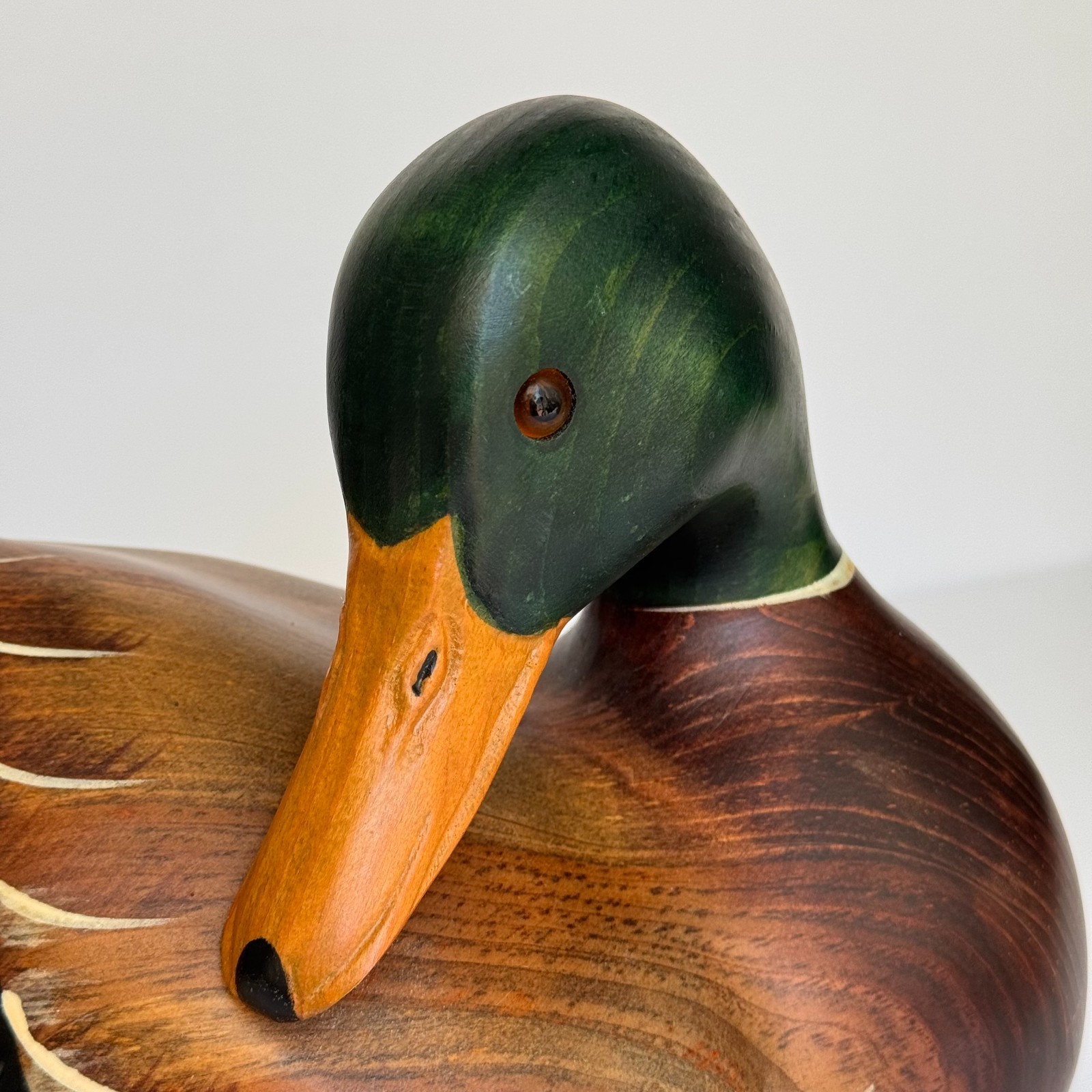 Vintage K.W. White Ducks Unlimited DU Mallard Duck Decoy Signed & Numbered