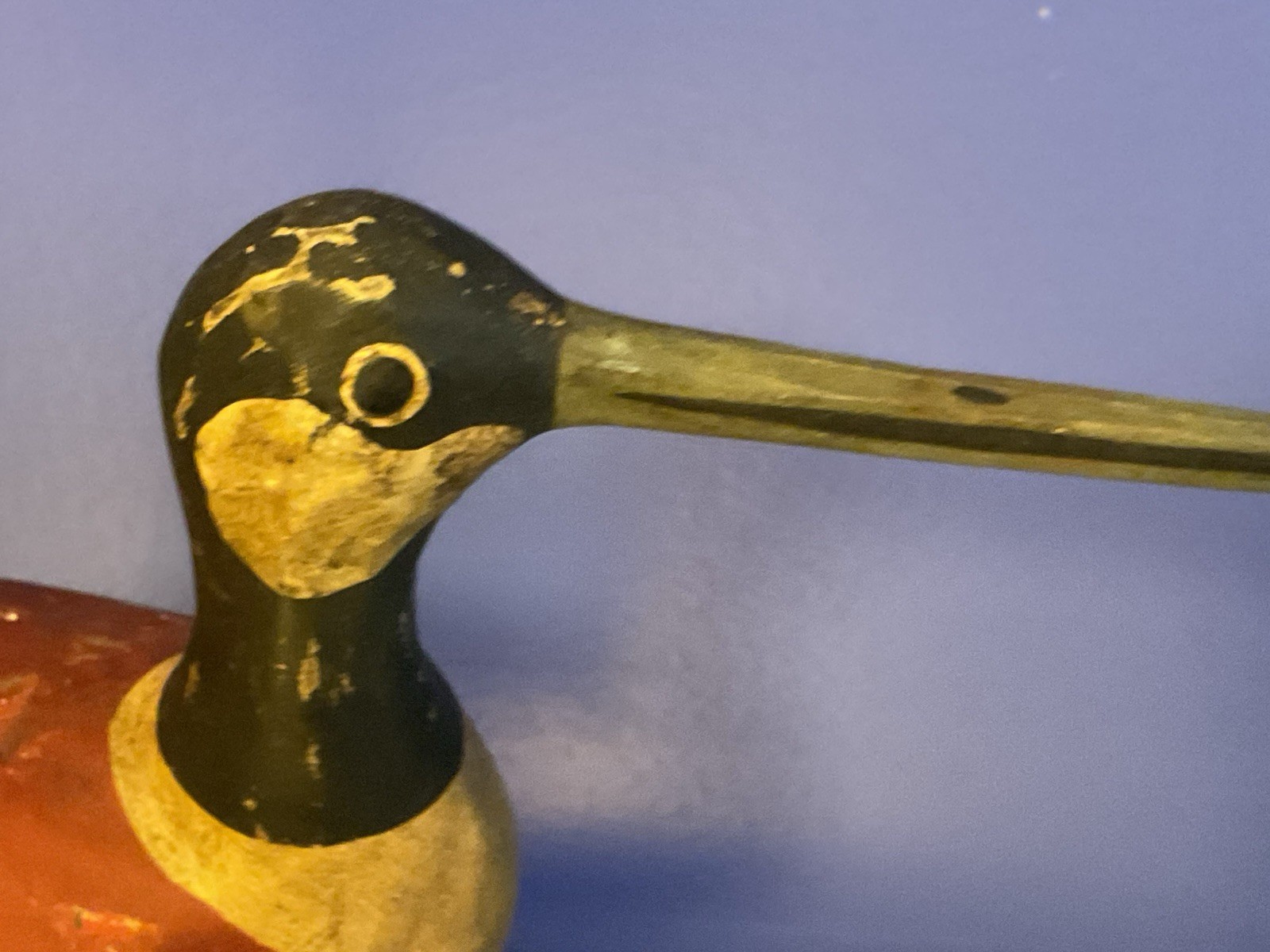 Vintage/Antique Hand Carved Painted Shorebird Curlew Decoy 13 Inches