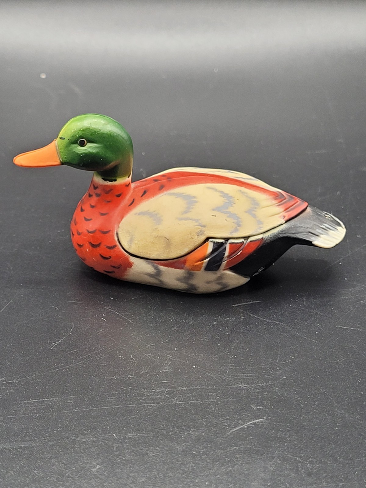 Vintage Enesco Mini Duck Decoy – 1983 – Ceramic – 3″ by 1.5″