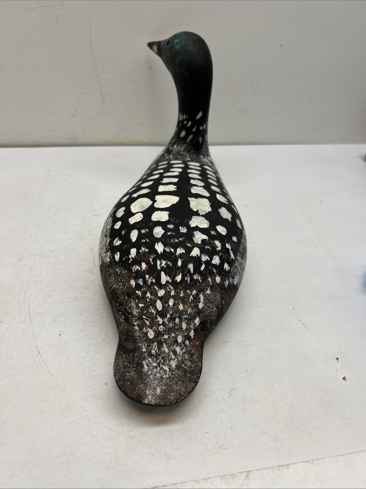Common Loon Duck Decoy Solid Wood Hand Painted By John Hohing 1980