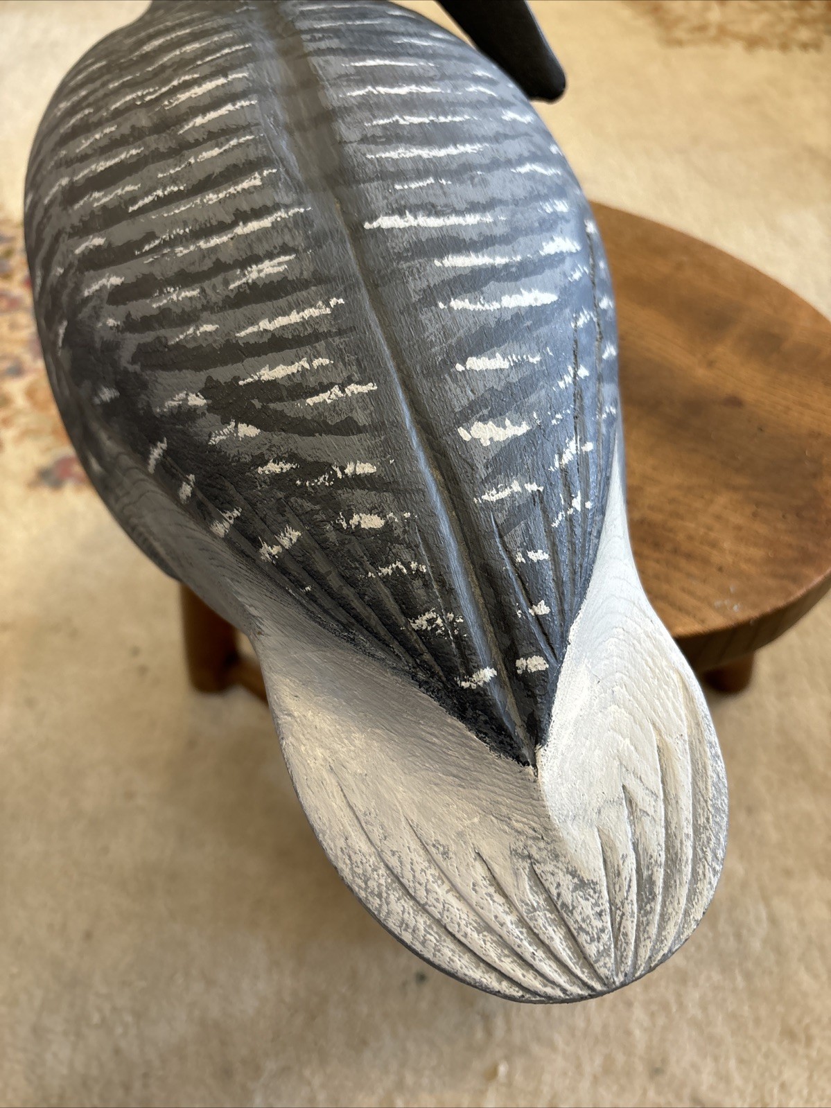 St Clair Flats Canadian Goose Hand Carved Wood Decoy Beautiful Carved Hand Paint