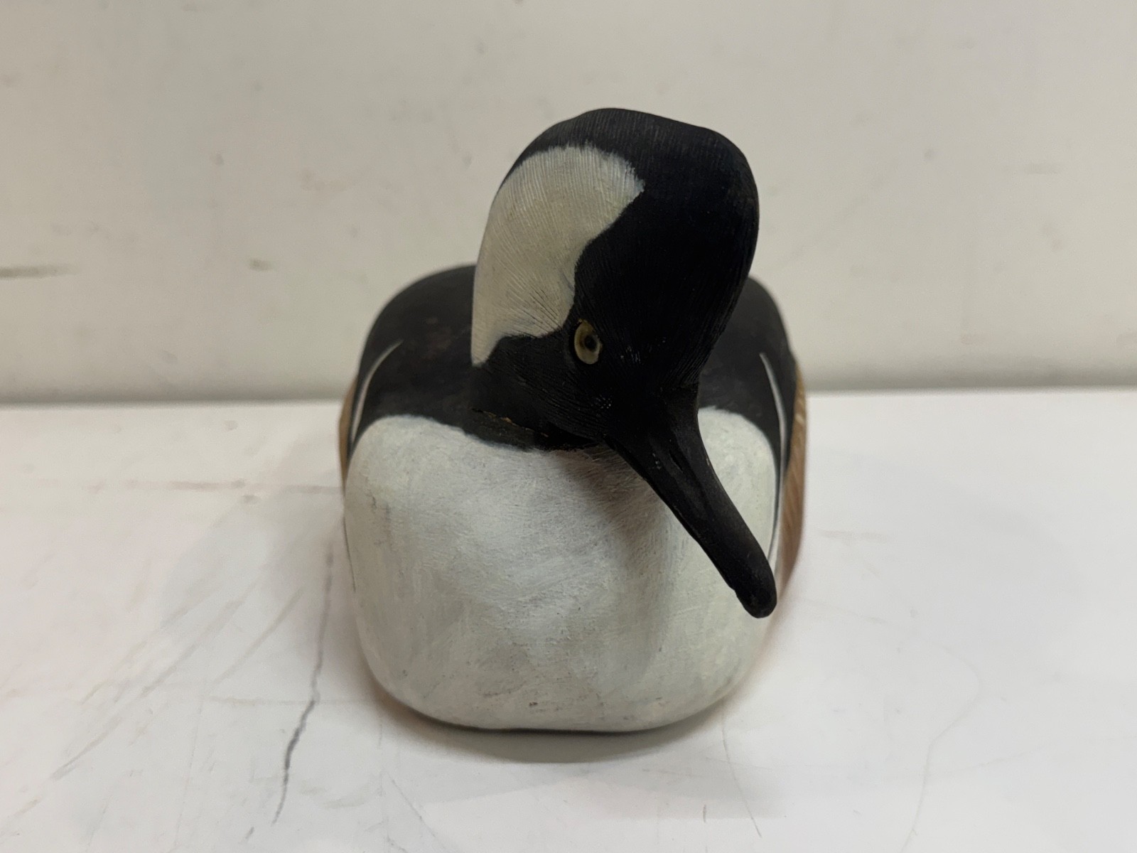 Jim Sjodin Hand Carved Hooded Merganser Duck Decoy JJS Signed – Posable Head