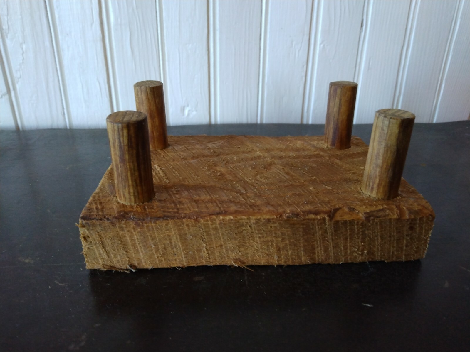 3 Wood Hand Made Duck Decoy Stands Light colored Stain