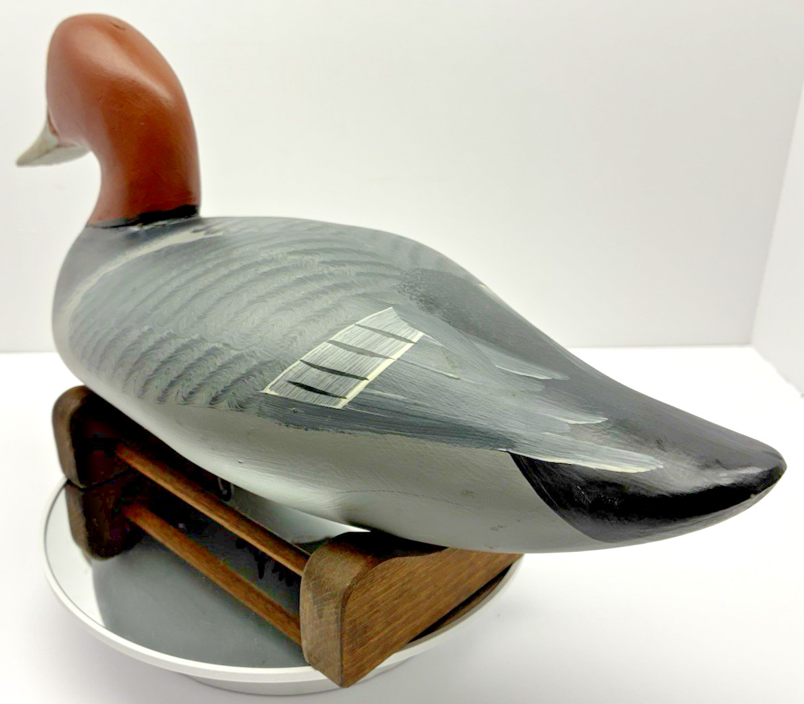 Captain Harry Jobes Signed Redhead Drake Wooden Duck Decoy Vintage HDG Maryland