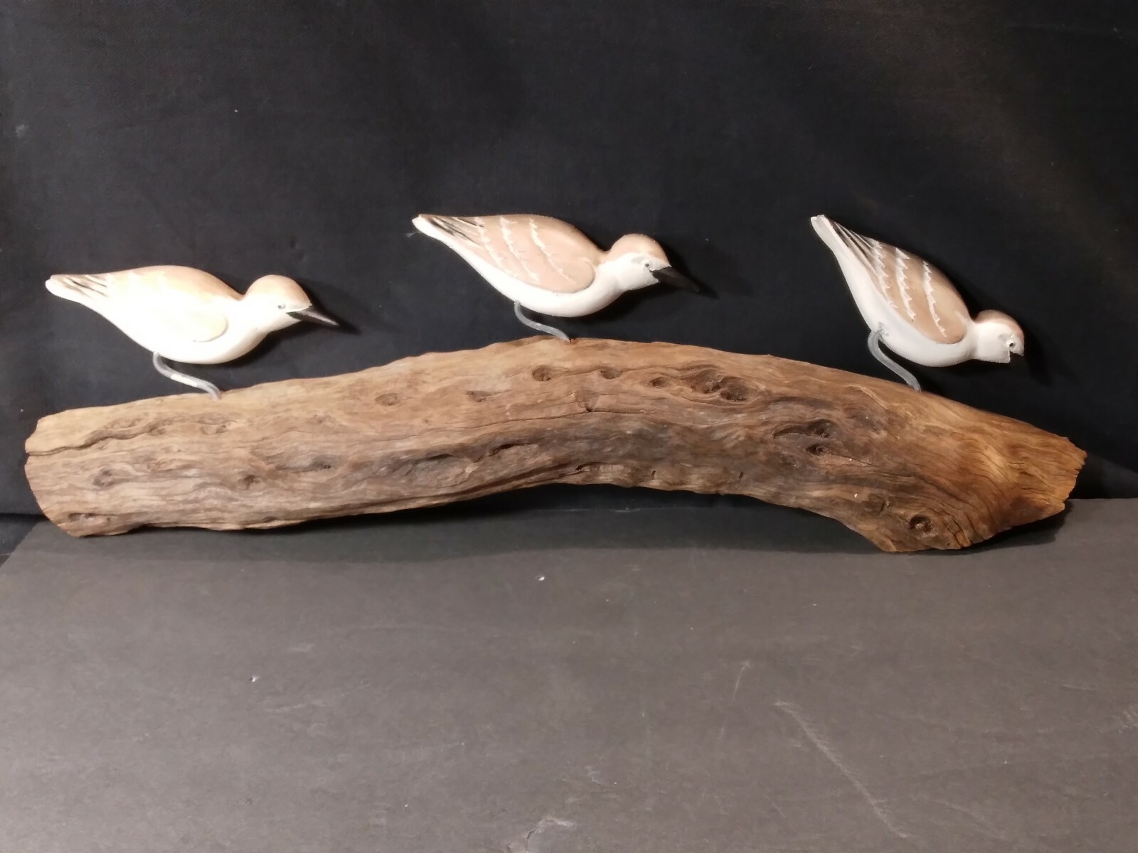 Large Sandpiper Shorebird Decoy Lazarus Paskalides Wood Carved Wall Art