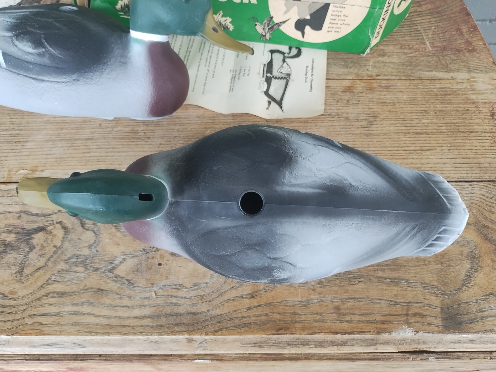 Vintage Duck Decoy Lot 2 NIB Plastic Ducking Ducks Animated Moving Decoys
