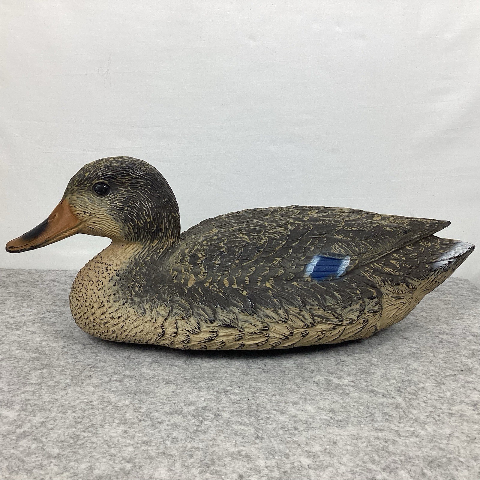 Vintage Carby Lite Duck Decoy Sport Plastic Italy 16 Inch Blue White Brown