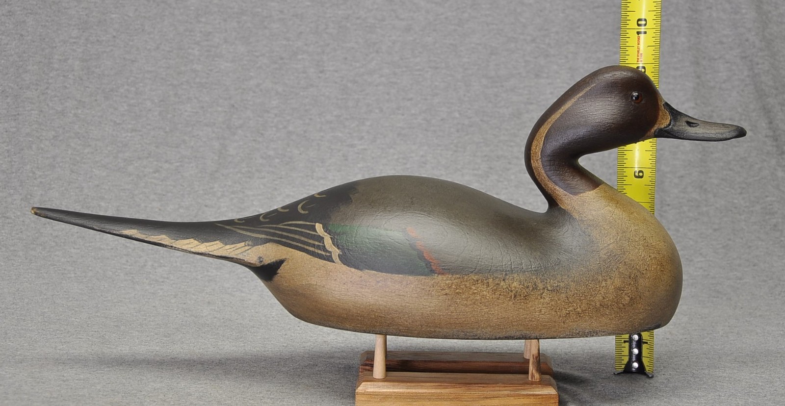 SNAKEY HEAD WOOD PINTAIL DRAKE OP by Darkfeather Freedman BRANDED SIGNED HOLLOW
