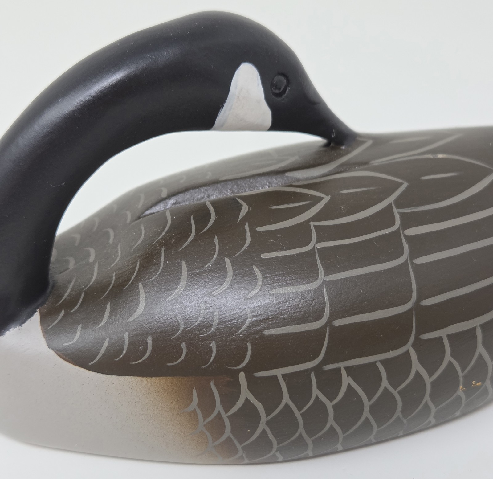 Hand-Carved 6.5″ Canada Goose Decoy – Signed Bill Coleman – Worton MD – Folk Art