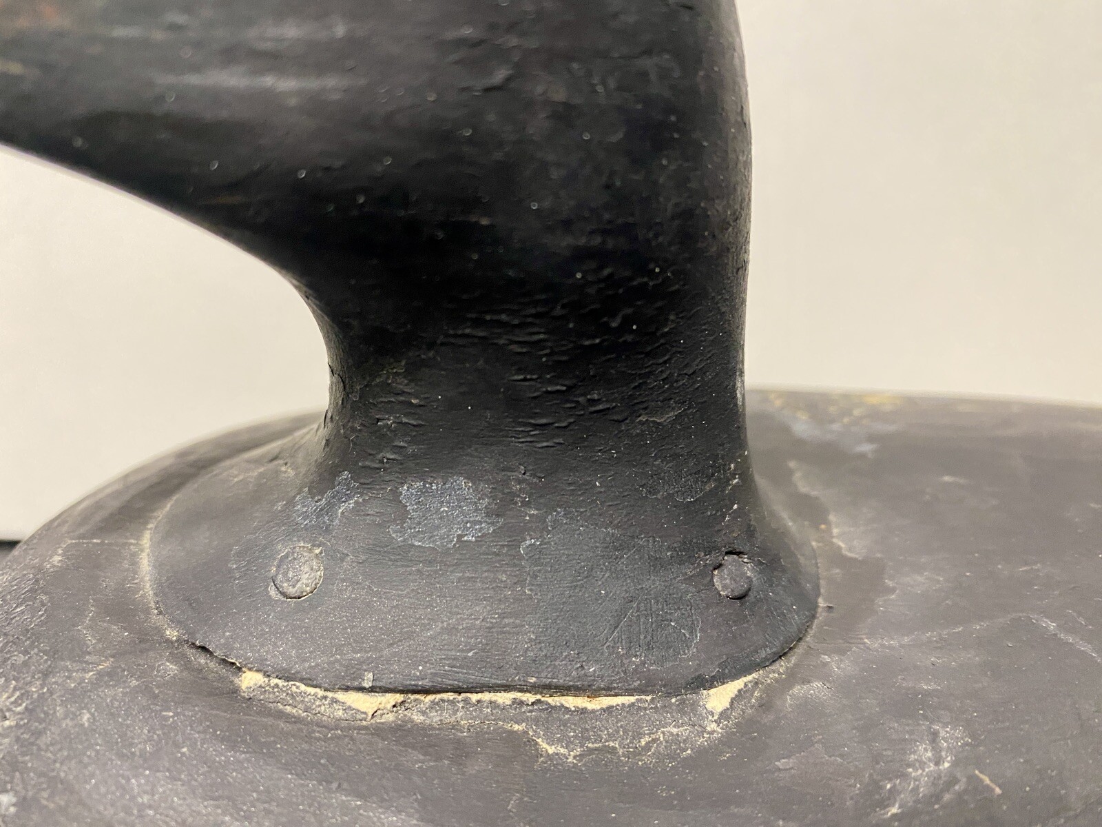 White-winged Scoter Duck Decoy, Vintage, Wood, Nailed in Head Set, Unsigned