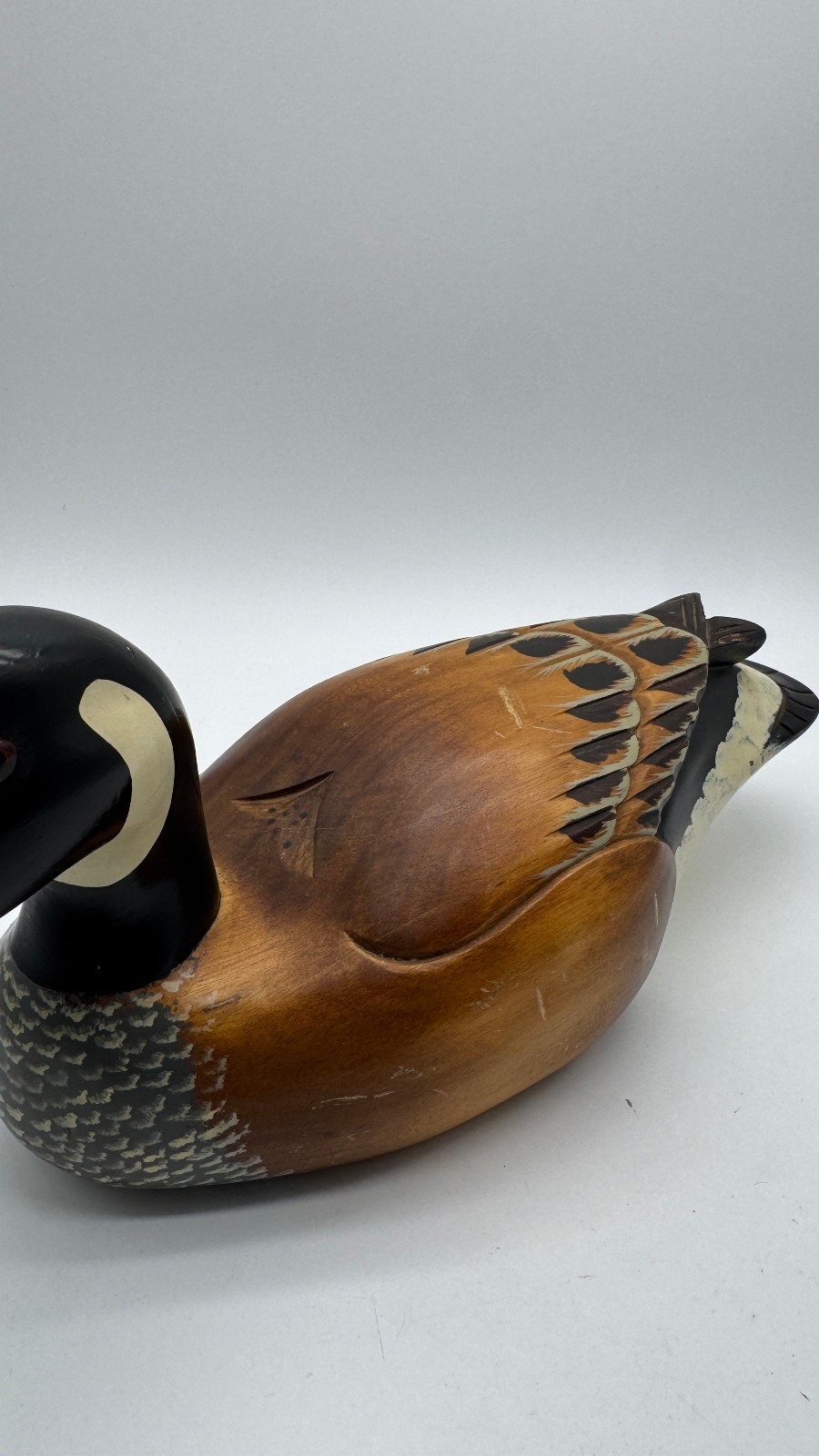 Hand Carved Wood Canada Goose Duck Decoy