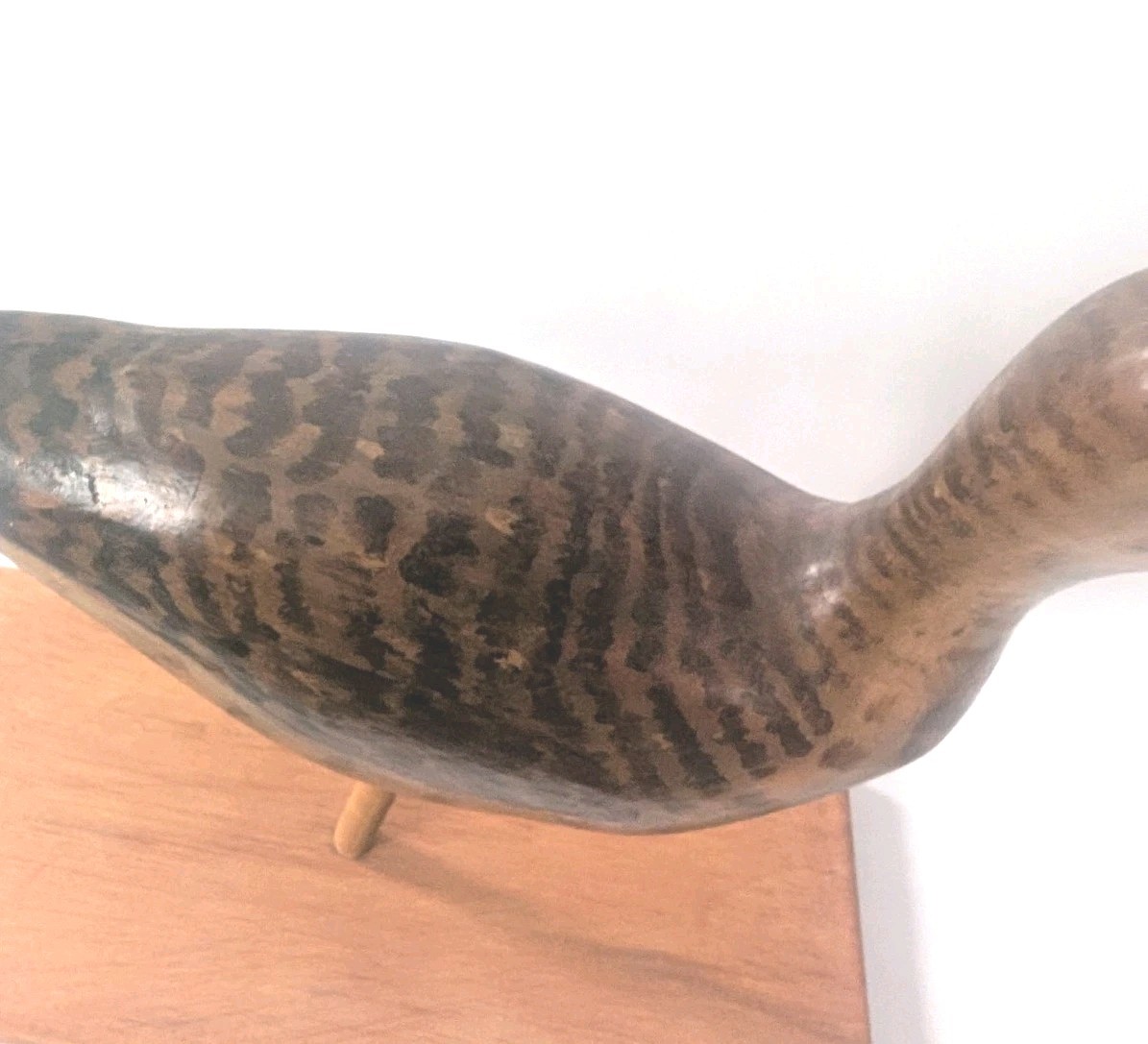 Yellow Leg Shorebird Decoy, Oil Paint, Wood, Glass Eyes. NH Made Tom Belliveau.