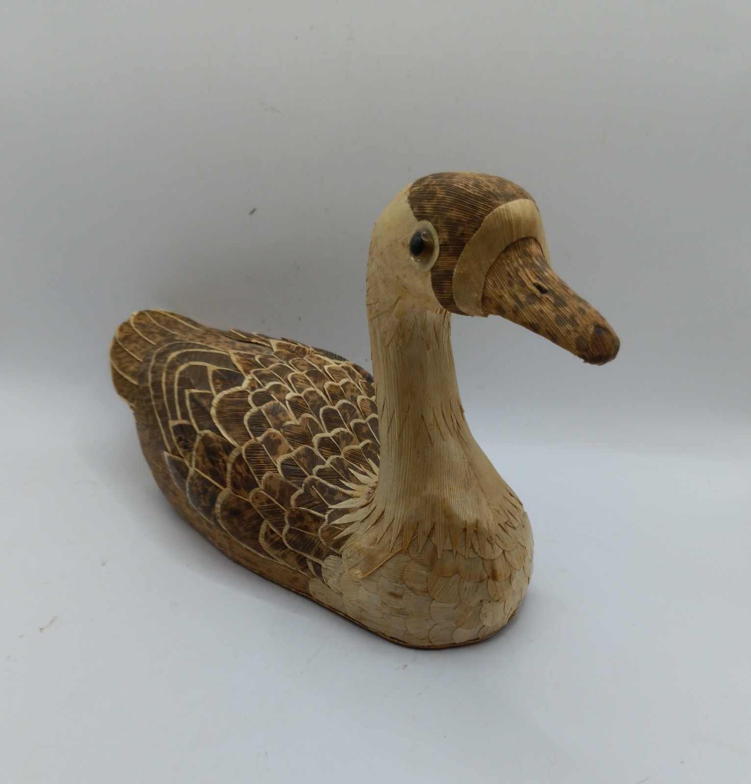 Vintage Cornhusk and Wood Duck Decoy Peoples Republic of China