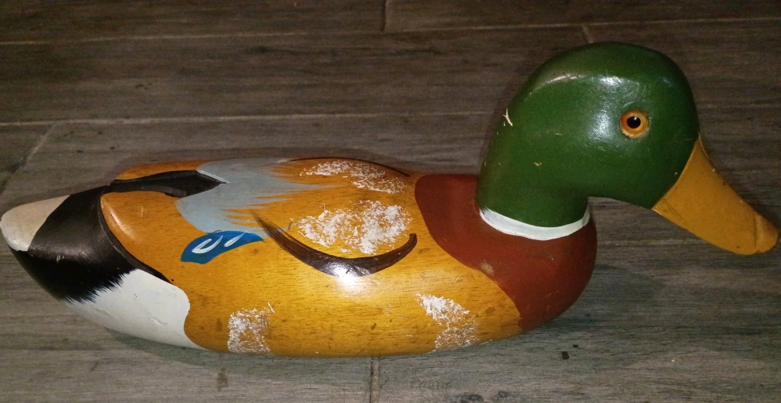👀 VTG Mallard Duck Fishing Hunting DECOY Vivid COLORS NICE! FREE Shipping HOT🔥