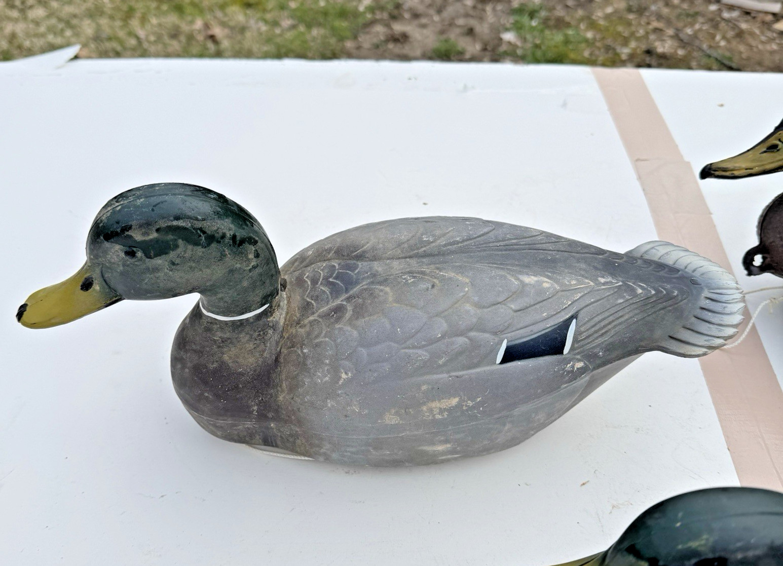 Lot of 3 Duck Decoys Sport Plast Germano Drake Mallard Feather Lite Deluxe Italy