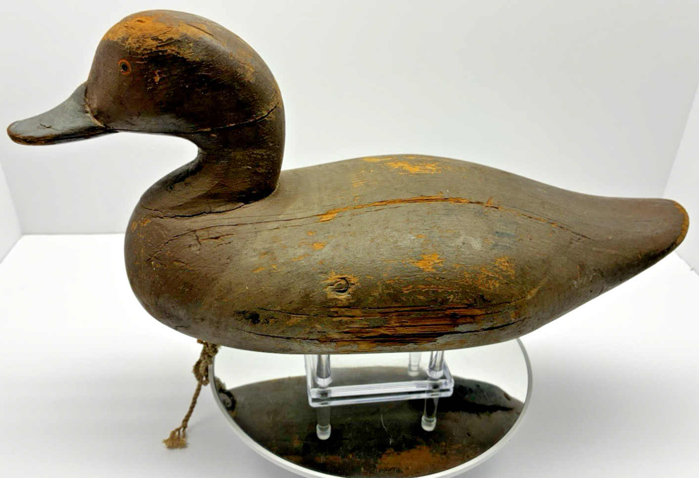 Paul Gibson (1902-1984) Gunning Redhead Decoy Stamped “x” Vintage Upper Bay, MD