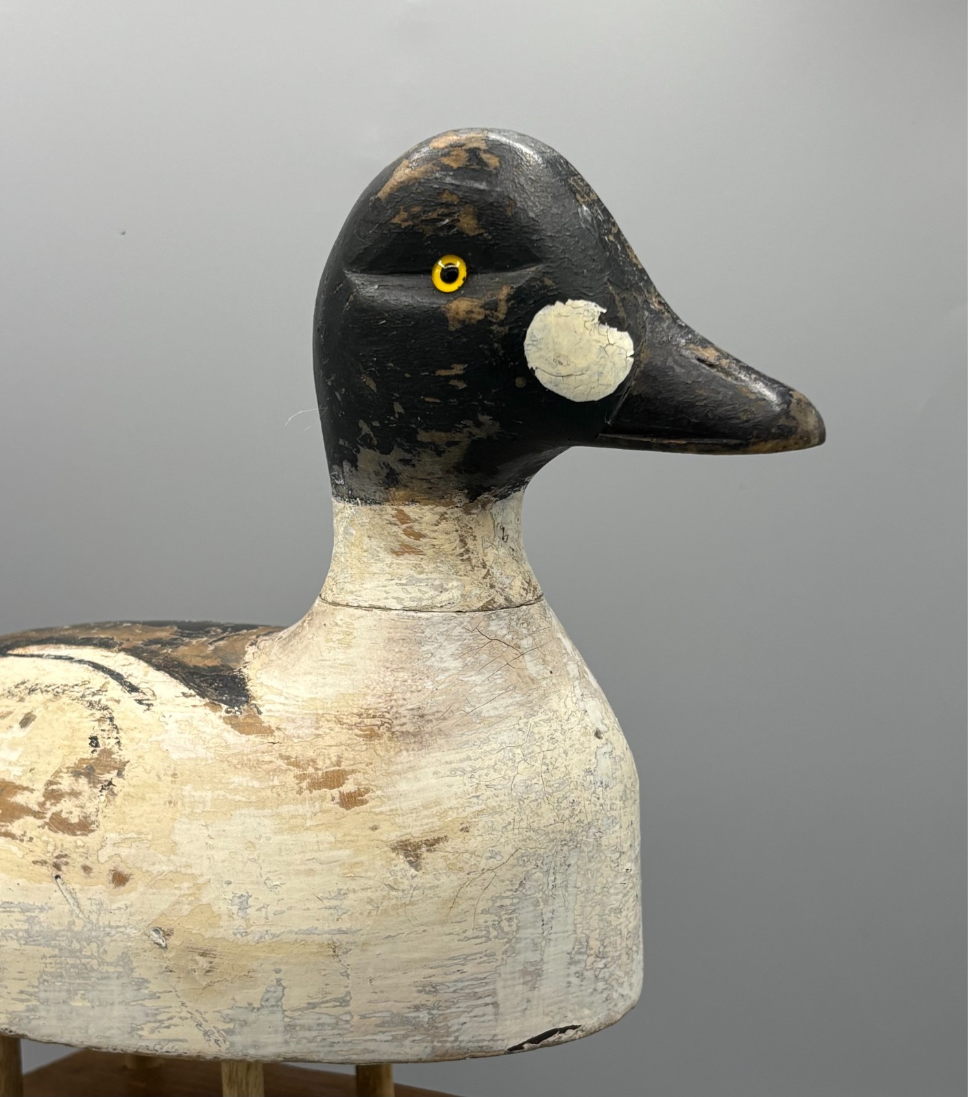 ANTIQUE DUCK DECOY ***ALEXANDRIA BAY, NY*** HIGH HEAD GOLDENEYE DRAKE