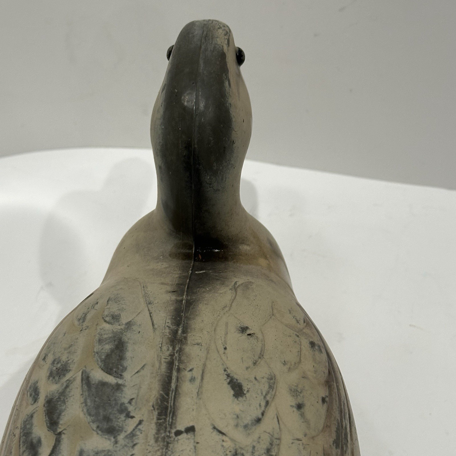 Vintage Plastic Duck Decoy Feather Lite J. S. McGuire 1954 Fairfax 14″ AS IS