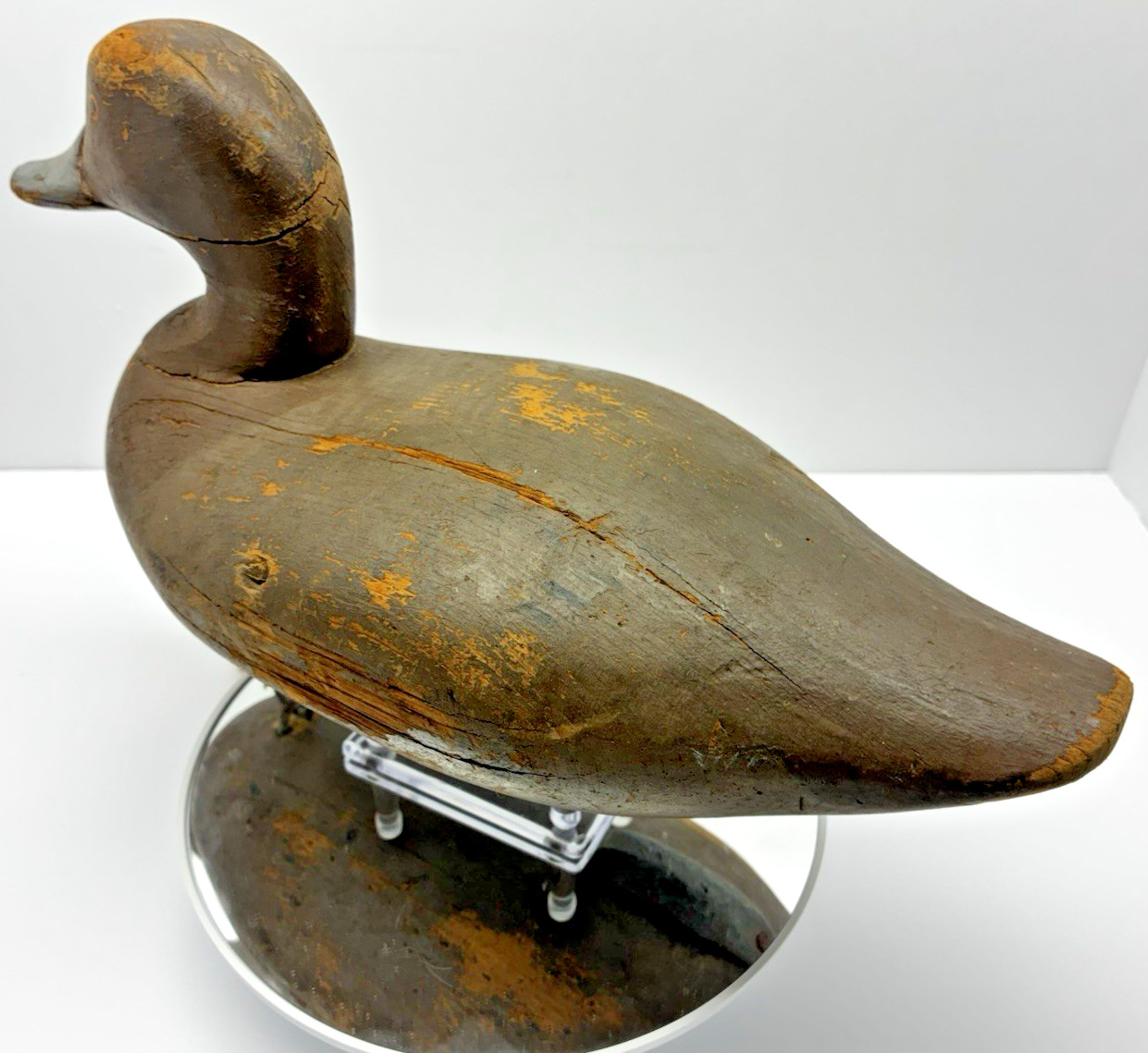 Paul Gibson (1902-1984) Gunning Redhead Decoy Stamped “x” Vintage Upper Bay, MD