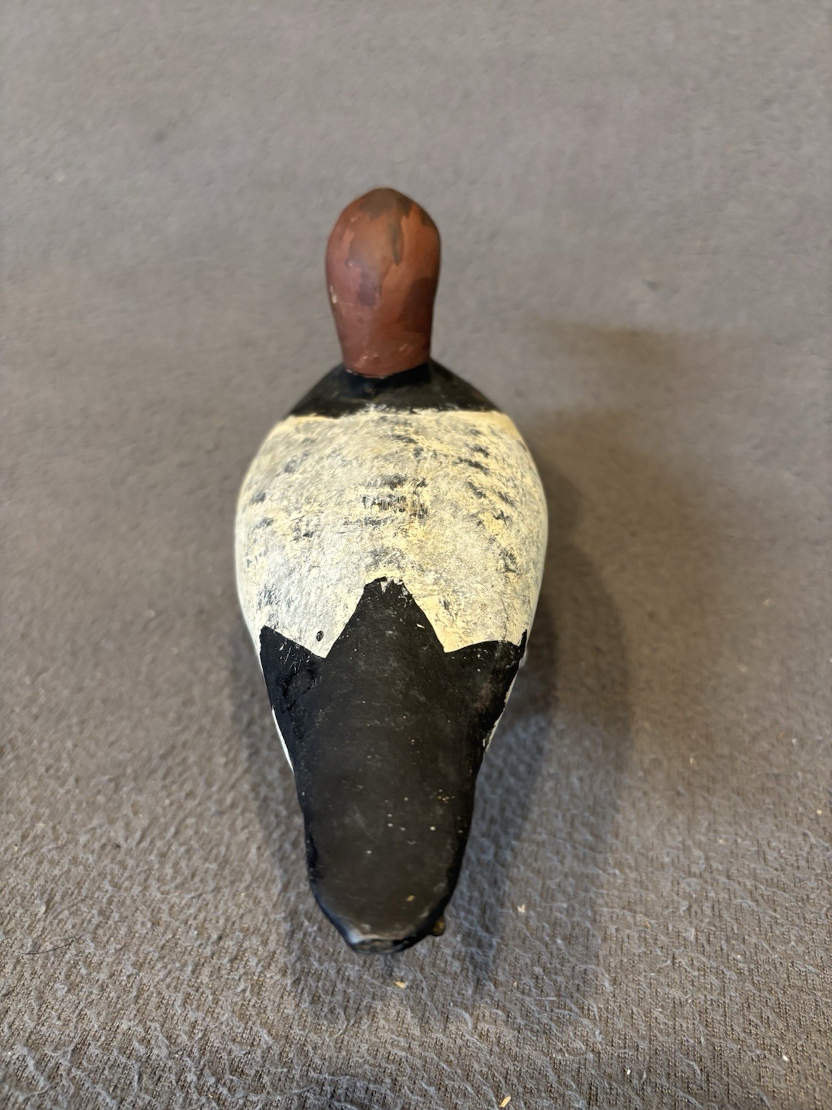 Vintage Phil Kemp Wooden Miniature Carved Kent Island Decoy Canvasback Ca. 1960s