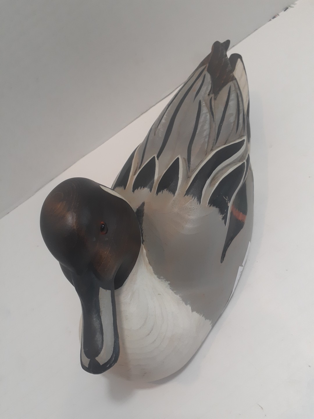 Big Sky Carvers Pintail duck decoy hand carved R. white Bozeman MT artist sign