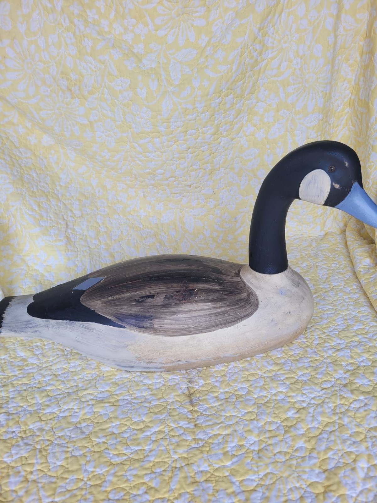 Vintage Wood Canadian Goose Decoy Large 26″ Long 15″h Movable Head