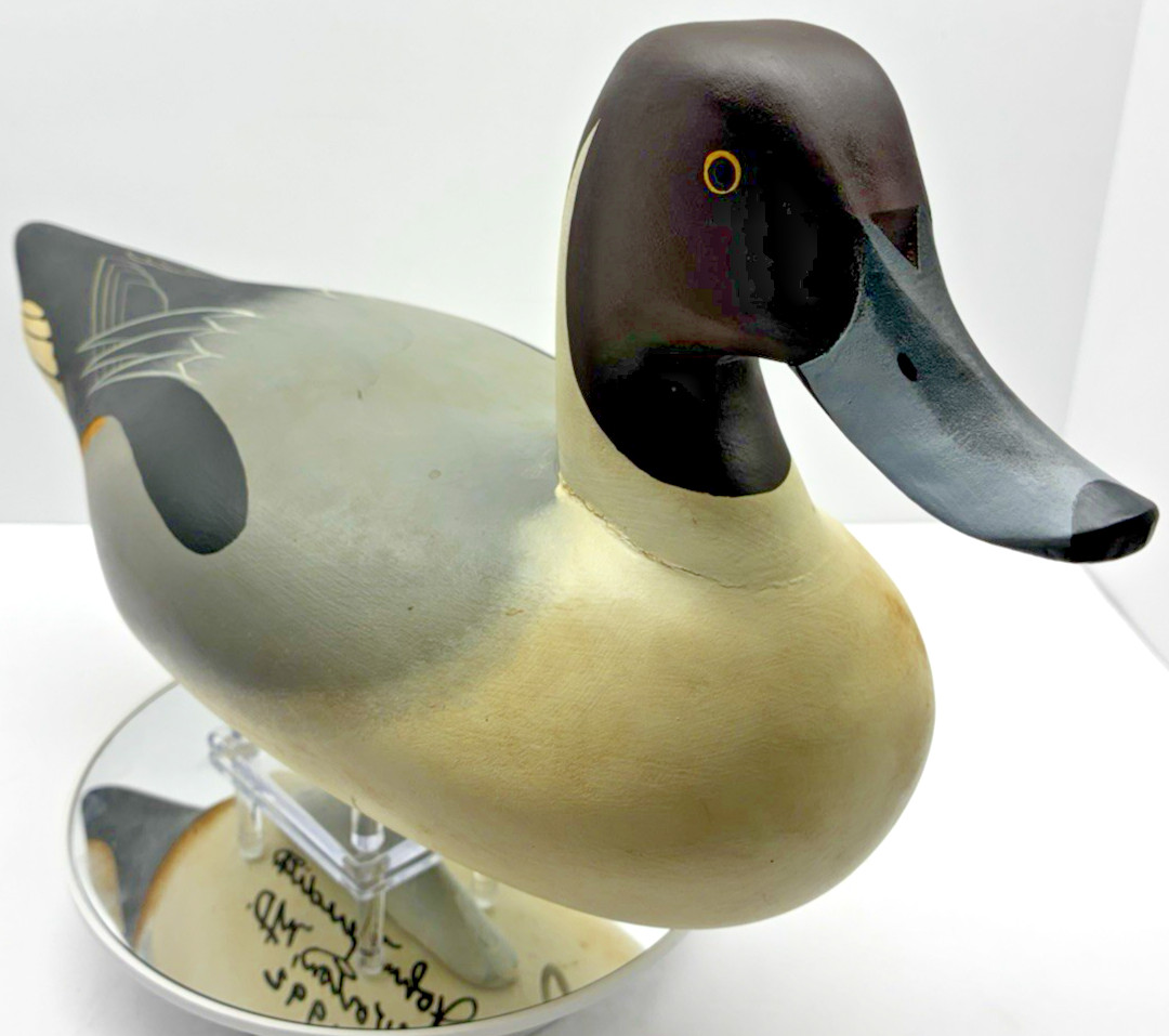 1992 Signed & Dated John Meredith Pintail Drake Duck Decoy Vintage Wonton, MD