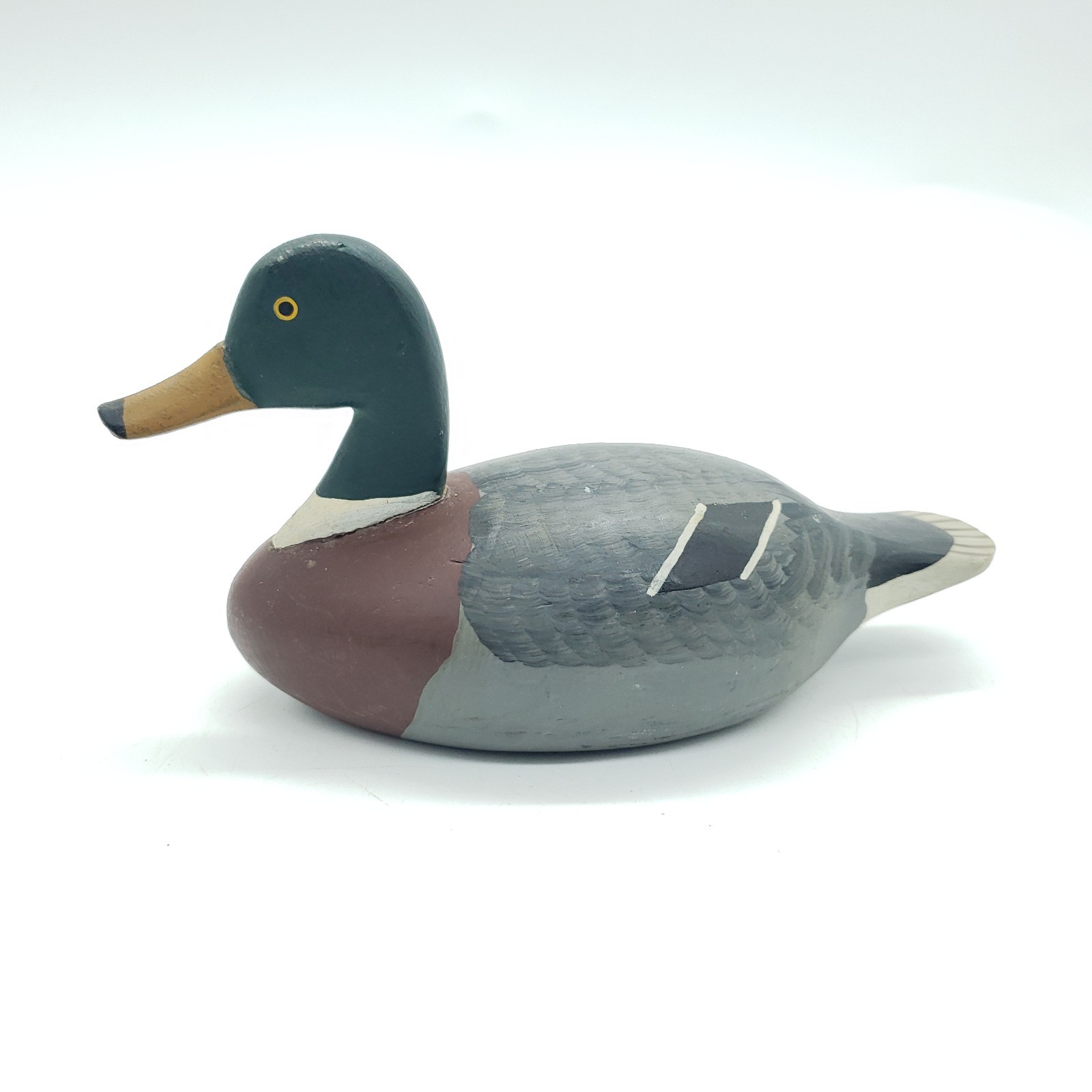 Mallard Mini Duck Decoy By Captain Jess Urie, Rock Hall, Maryland MD Signed