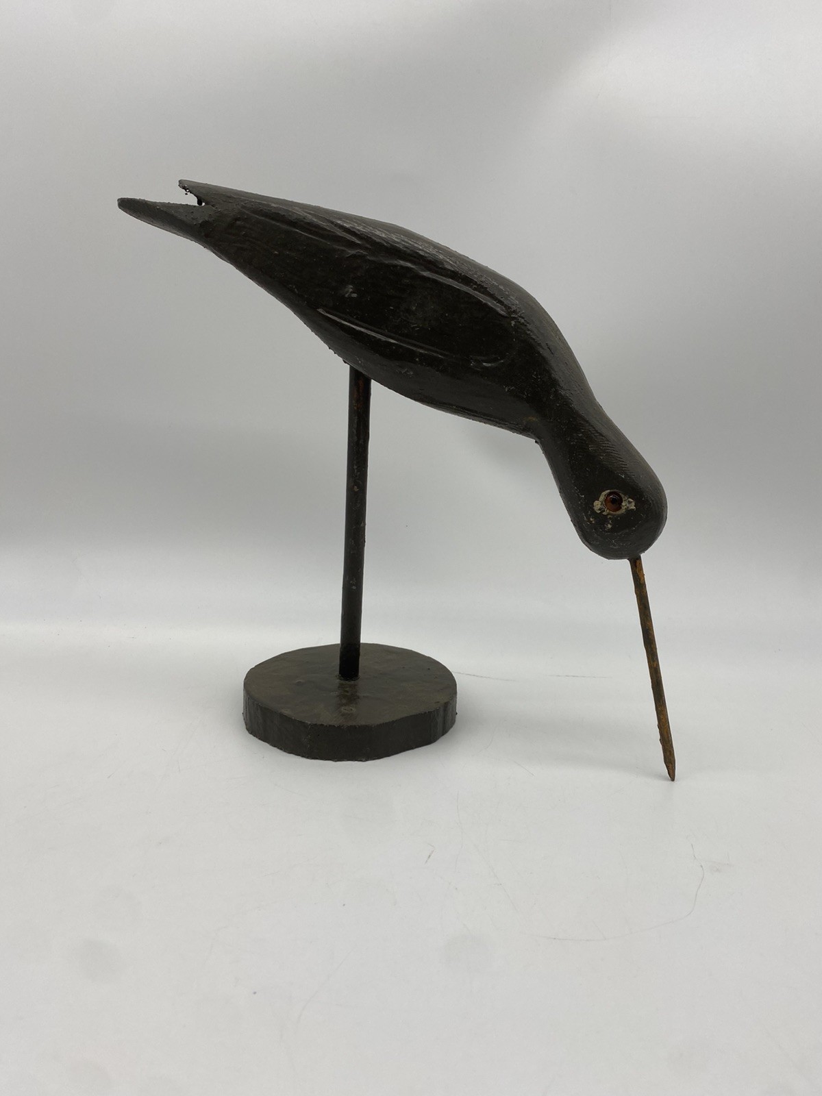 Vintage Flattie Shorebird Decoy Carving Hand Carved 1970’s