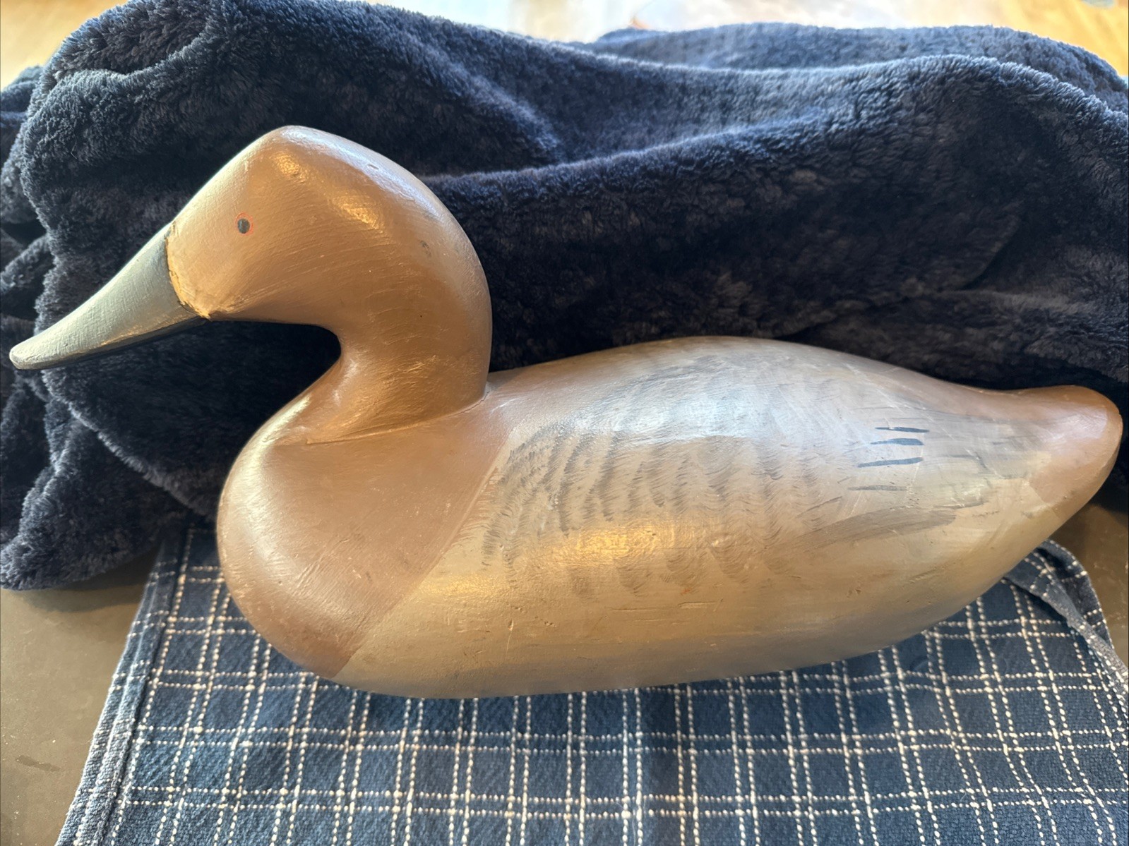 R. Madison Mitchell Signed 1956 Oversized Duck Decoy 16” Havre de Grace, MD Art
