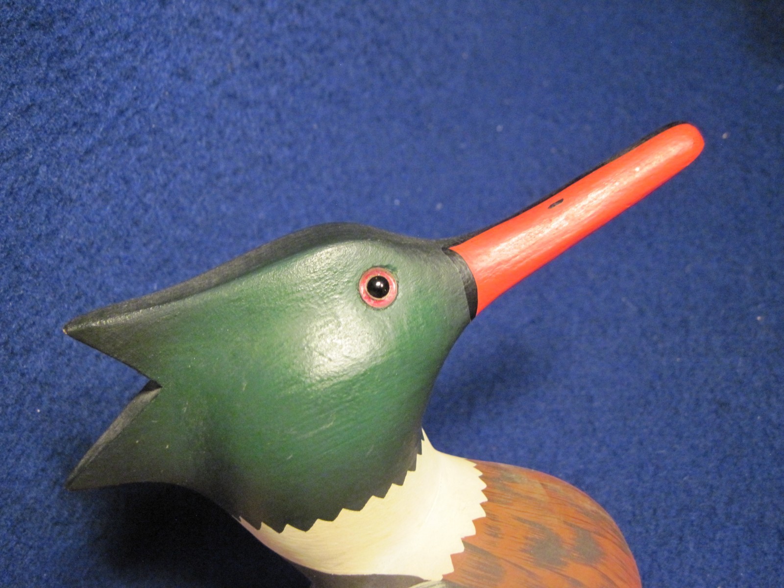 Hornick Bros Stoney Point Duck Decoy – Red Breasted Merganser signed by Ray 1975