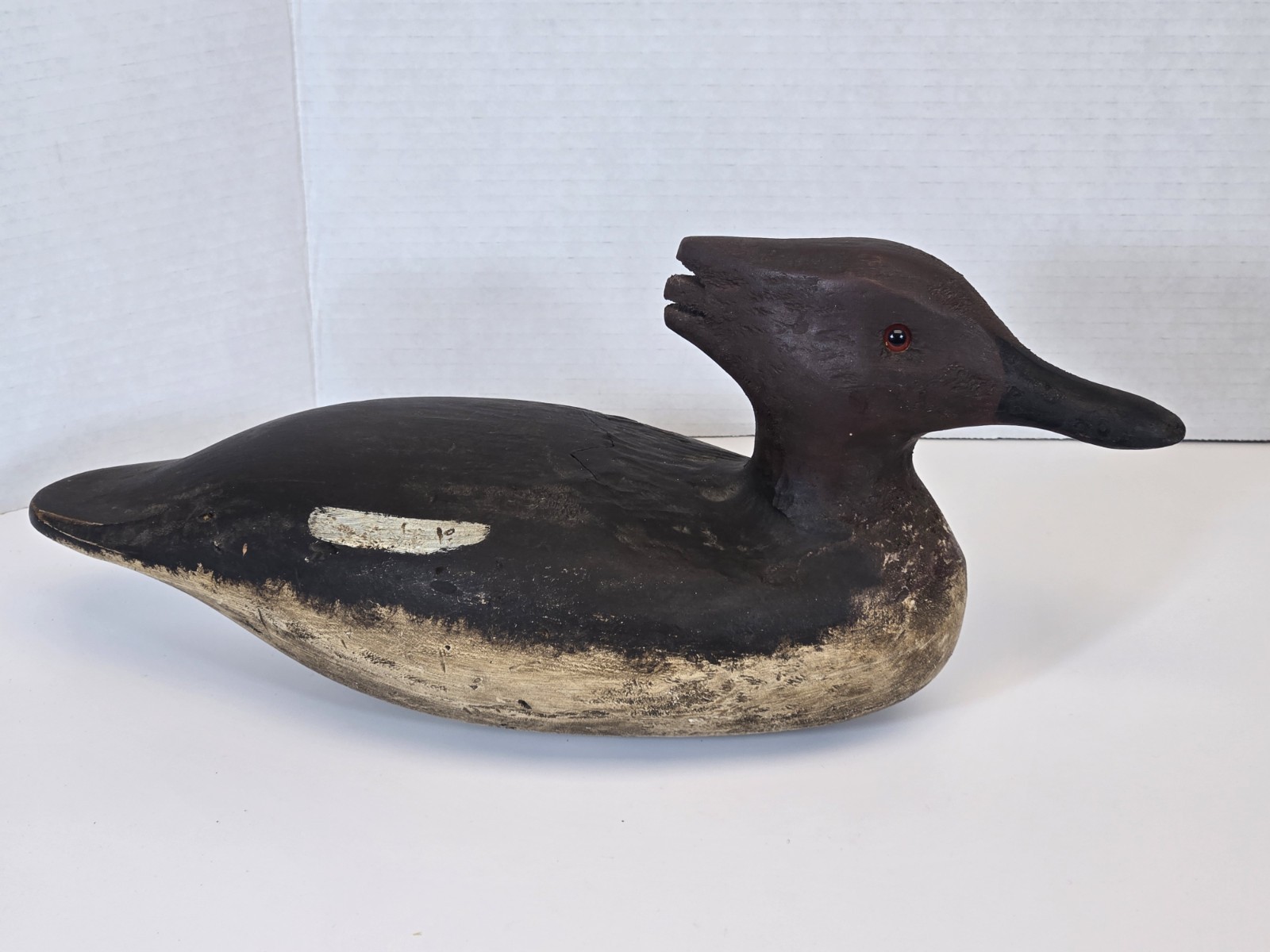 Vintage Coot Decoy Co Hooded Merganser Duck Decoy PA Ty Turner Carved Wood