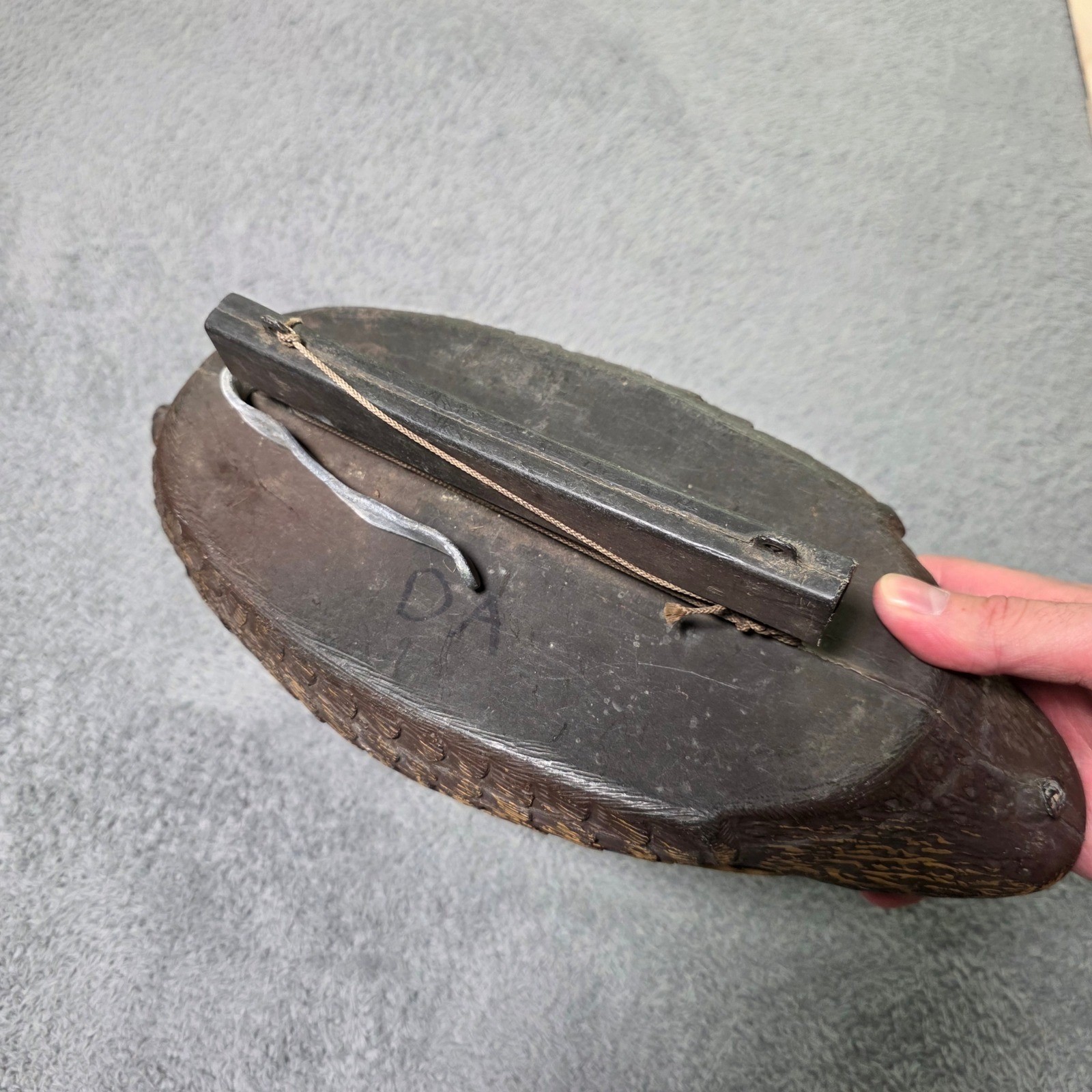 Vintage Duck Decoy Brown Hand Painted Weighted Keel Rustic Decor