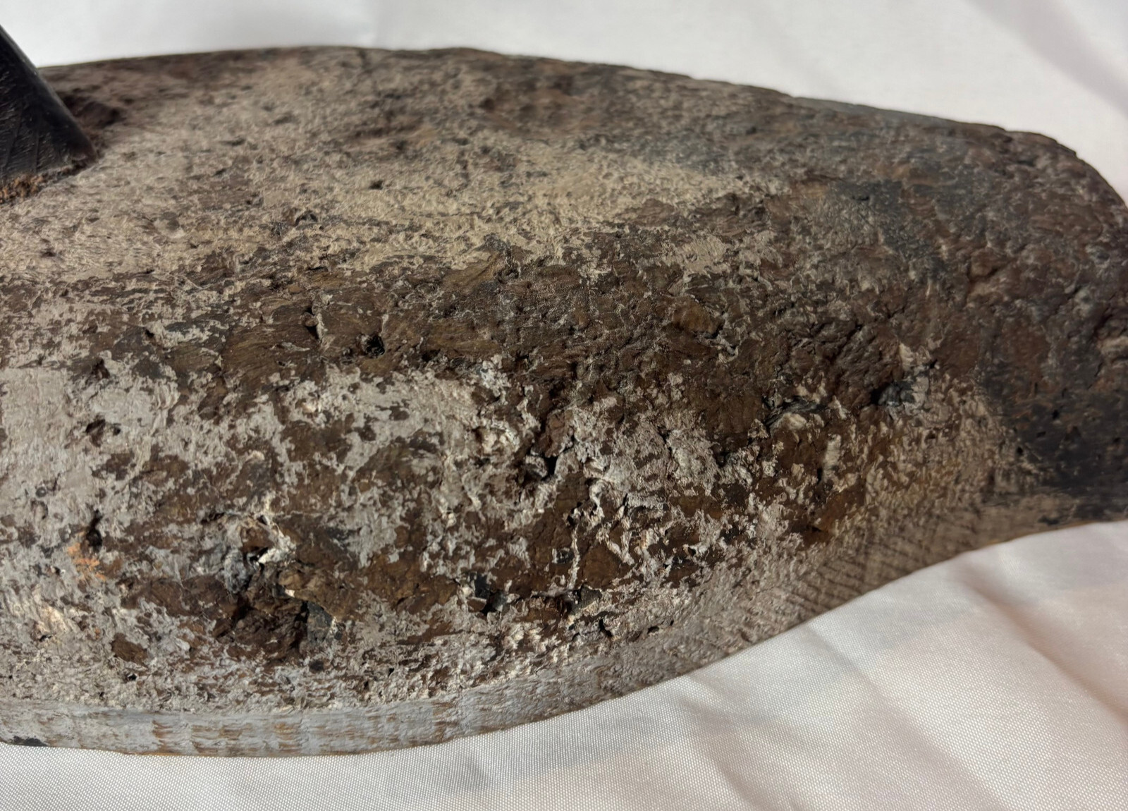 Antique Cork Duck Decoy Canvasback Wood Head Glass Eyes
