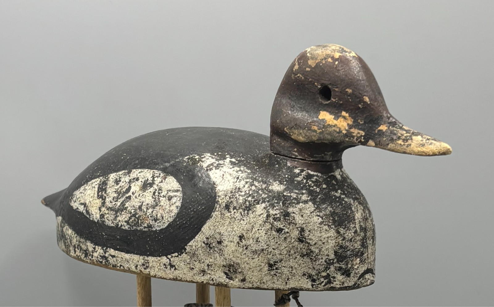 RARE**ORG PNT**VINTAGE DUCK DECOY GOLDENEYE ATT. DAVE MATTIS (1879-1955) PEC ONT