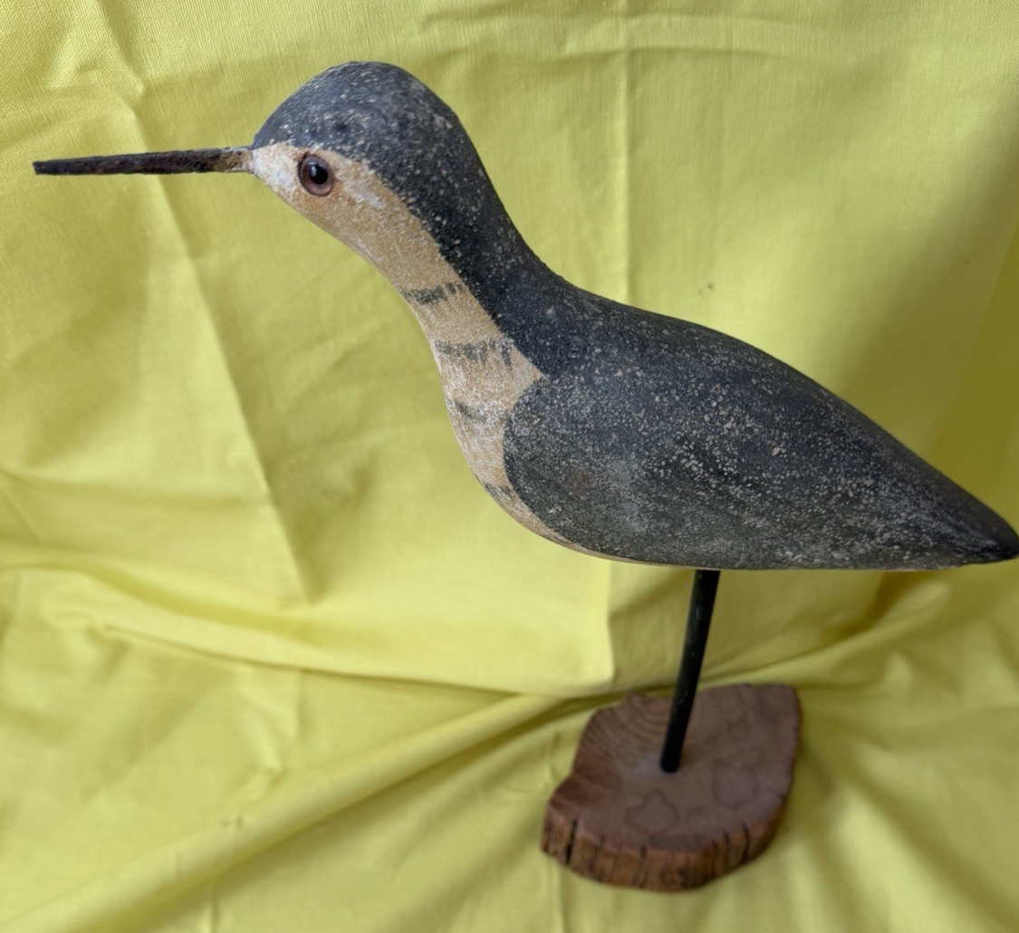 Richard Morgan Signed Decoy Plover Shore Bird Richard Morgan Signed Dated Carved