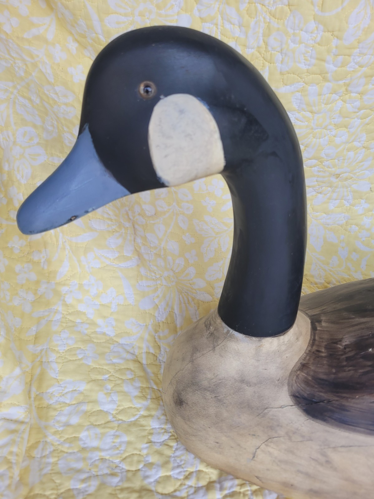 Vintage Wood Canadian Goose Decoy Large 26″ Long 15″h Movable Head