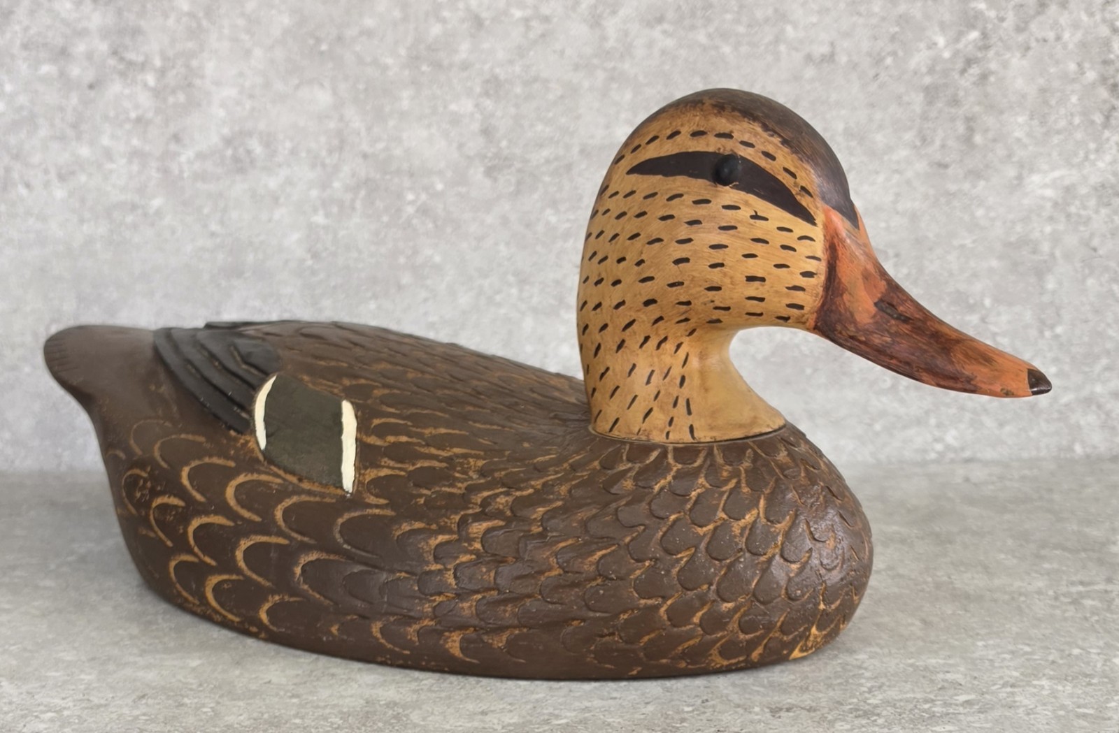 Vtg Rustic Mastercarver Handcarved Female HEN Mallard Duck Decoy Primitive Lodge